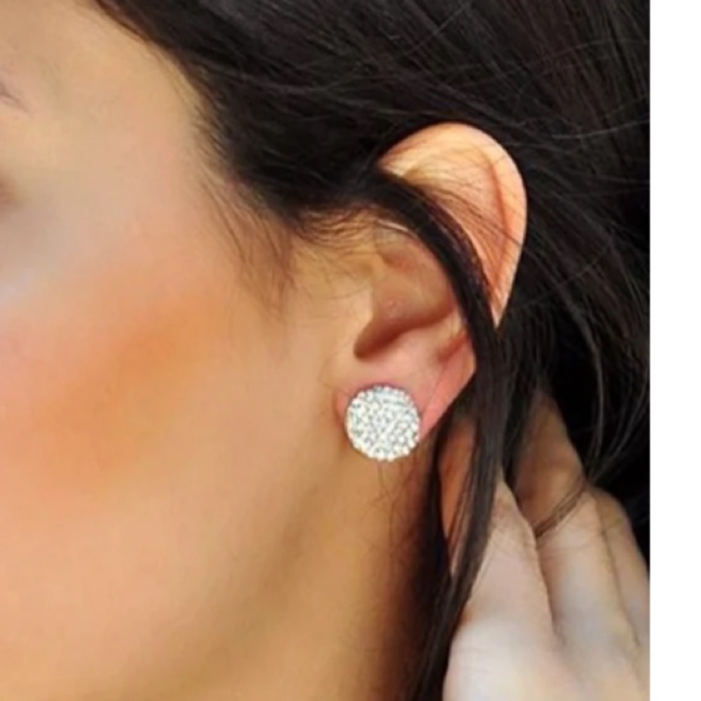 Amrita Singh Priscilla Stud Earrings, Silver/Clear